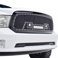 DODGE MESH GRILLE W/12IN DUAL ROW BLACK SERIES LED ( 09-12 RAM 1500)