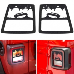 SET TAILLIGHT GUARDS PROTECTOR COVER LAMP TRIM FOR JEEP WRANGLER (2007-2017 JEEP WRANGLER JK)